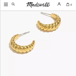 Madewell Puffed Small Hoop Earrings
